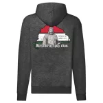 poďme po správnej ceste mikina so zipsom (tmavošedá)