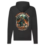 eternal ride motorcycle mikina na zips, čierna