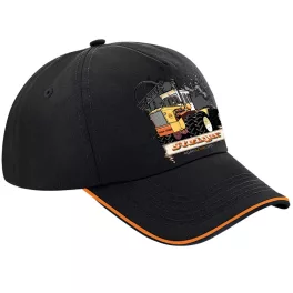baseball čiapka steiger s čierno oranžovým brimom