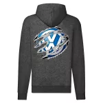 mikina volkswagen na zips tmavo sivá