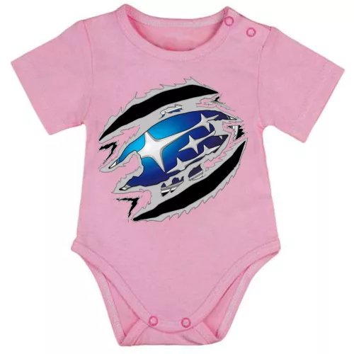 subaru ružové dojenské telo s krátkym rukávom