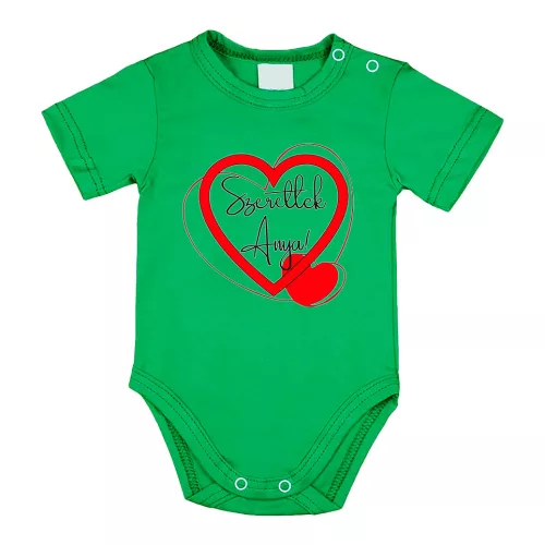 "ľúbim ťa mamička" krátky rukáv bojčatá zelená