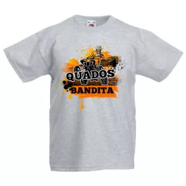 [akcia] 116 quad bandita detské šedé tričko