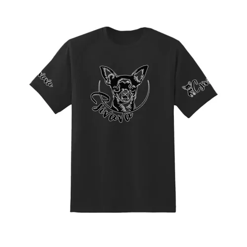 čierne pánske tričko čivava veľký vzor