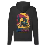 dirtbike motorcycle mikina na zips, čierna