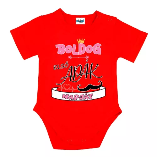 veselý prvý deň otcov body pre bábätká dievča červená