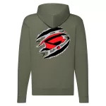 zelený svetr s mikinou s logom belorus