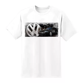 [akcia] biele tričko so vzorom volkswagen passat