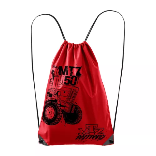 batoh mtz 50 červený s čiernym obrysom