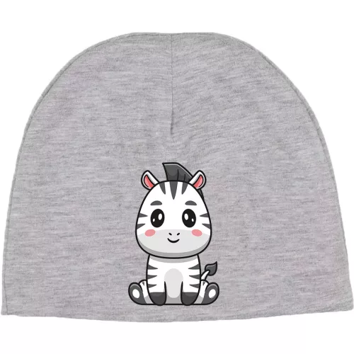 zebra detský Čiapka šedý