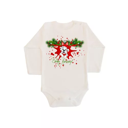 merry christmas body pre bábätká šteniatko dlhý rukáv