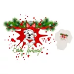 merry christmas body pre bábätká šteniatko dlhý rukáv