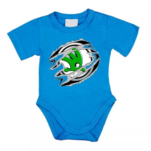 skoda modrá body s krátkym rukávom