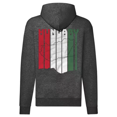 maďarsko kontúrovaná mikina so zipsom (tmavošedá)