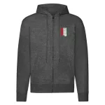 maďarsko kontúrovaná mikina so zipsom (tmavošedá)