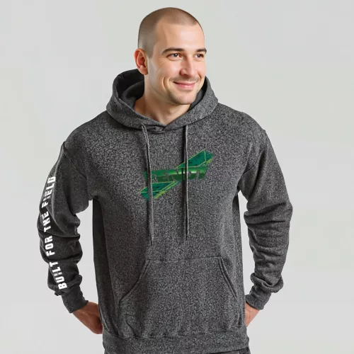 sveter fendt style s klokaním vreckom v tmavošedá farbe