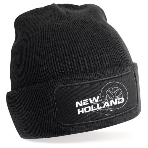čierna zimná čiapka new holland
