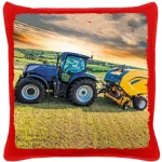 balový červený bavlnený vankúš