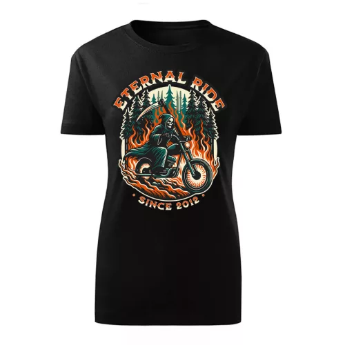eternal ride motorcycle dámske tričko čierne