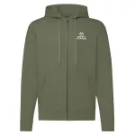 sveter so zeleným obrysom na zips massey ferguson s bielym vzorom