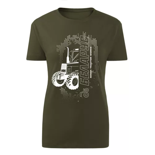 belarus zelené dámske tričko s bielym vzorom