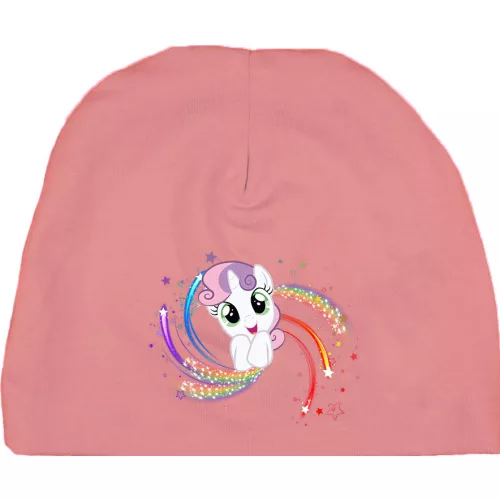 pony detská čiapka ružová