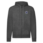 lancia tmavosivý sveter na zips