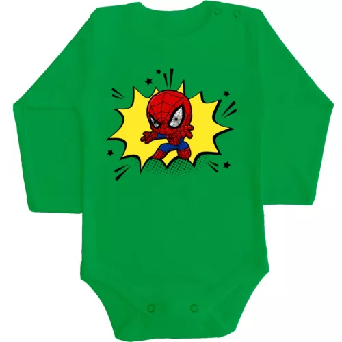 spiderman body pre bábätká zelená