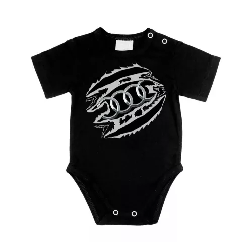 audi čierna body s krátkym rukávom