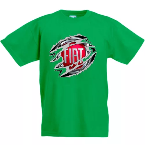 detské tričko fiat zelené