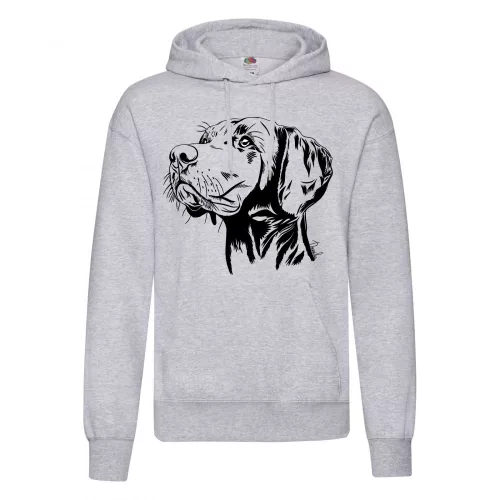 vizsla psi svetr s mikinou sivá