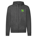 zelená mikina s logom traktor na zips tmavo šedá