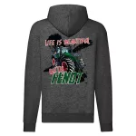 zipsová mikina fendt tmavošedá