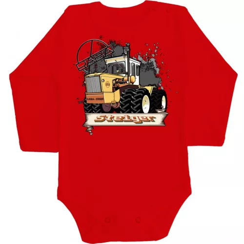 raba body pre bábätká červené dlhý rukáv