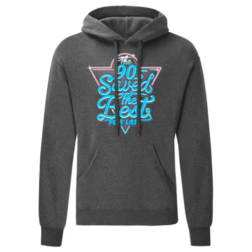 the 90's saved…sivá sveter s klokaním vreckom