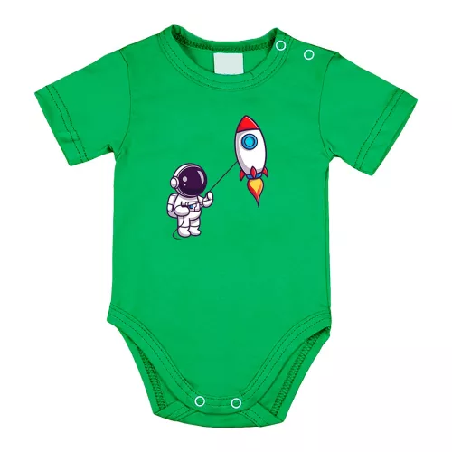 vesmírny krátky rukáv bábätká telo zelené