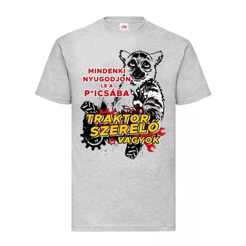 všetci sa upokojte šedé tričko (mechanik traktorov)