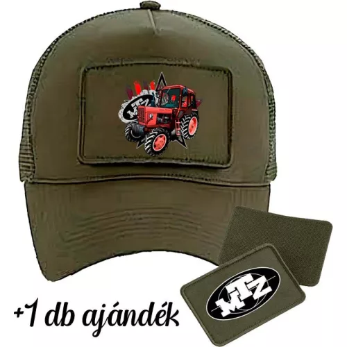 mtz 82 army zelená baseballová čiapka vymeniteľná záplata