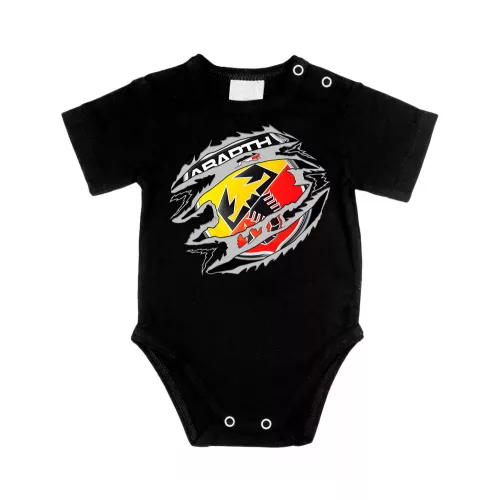 abarth čierna body s krátkymi rukávmi