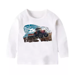 massey ferguson detské biele dlhý rukáv