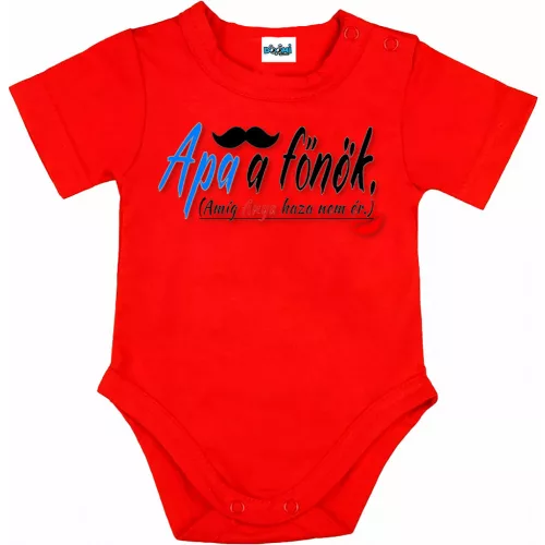 otec je šéf, kým sa mama nevráti domov. body pre bábätká chlapec červená