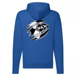 modry sveter s mikinou s logom ifa