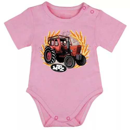 mtz ružová body pre bábätká krátky rukáv