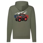 mikina s kapucňou a zipsom zetor c. 170 zelená