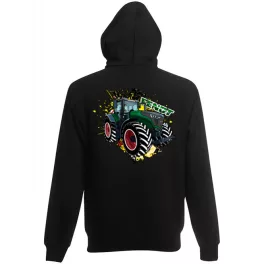 detský sveter na zips fendt - čierny
