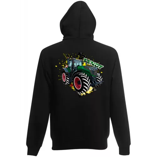 detský sveter na zips fendt - čierny