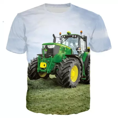 john deere traktor 3d tričko xl