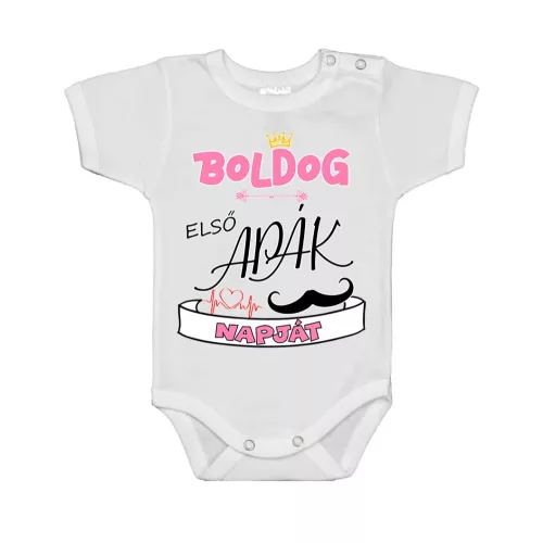 šťastný prvý deň otcov body pre bábätká dievča biely