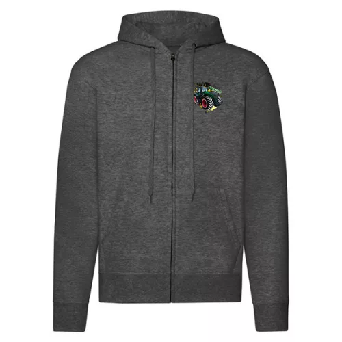 fendt mikina na zips tmavosivá