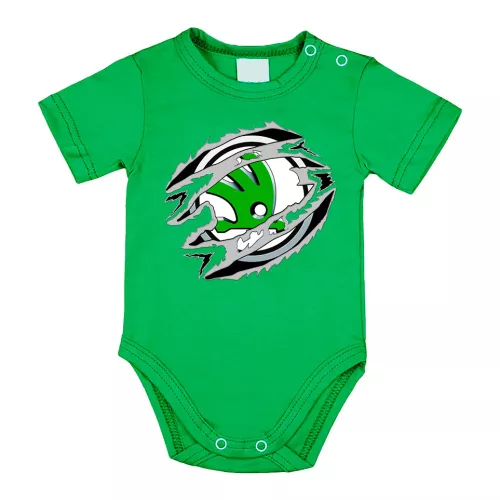 skoda zelené dojčenské telo s krátkym rukávom